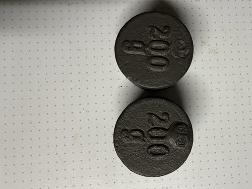 Alte 200g kaufmannsgewichte - 2x,